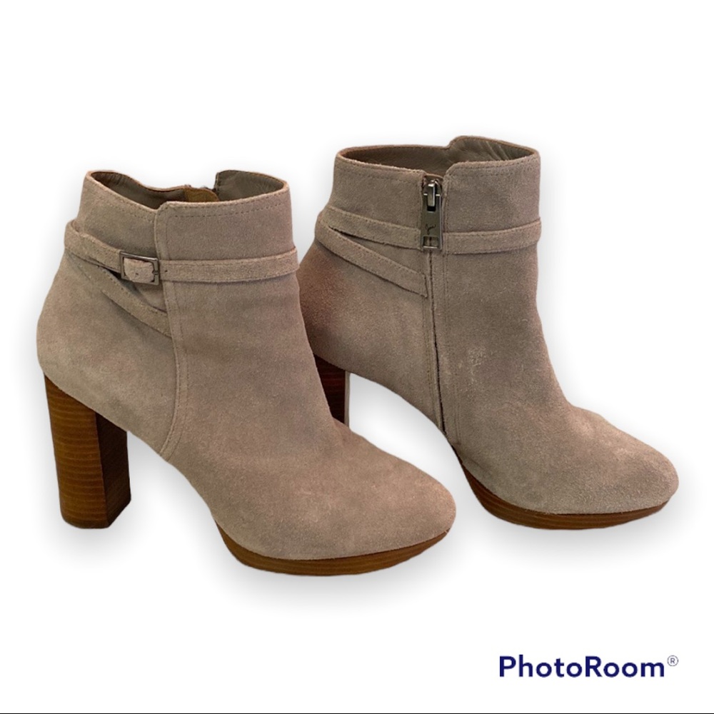 Joie grey suede heeled booties size 39